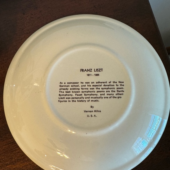 SCHUBERT & LISZT COLLECTORS PLATES SET - MUSICAL MASTERS - Picture 7 of 8
